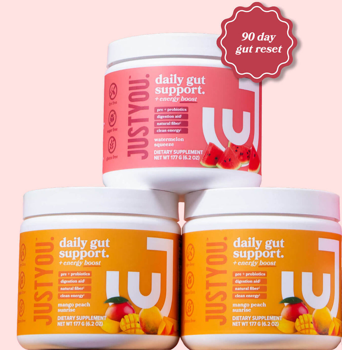 Daily gut support jars